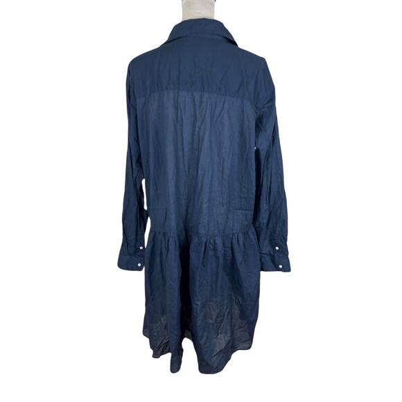 Grayson The Changemaker Navy Blue Shirt Dress Long Sleeve Relaxed Fit Size 05 XL - Picture 4 of 7